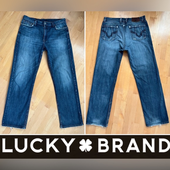 🍀Blade | OL Chalet Wash | 7M10331 | Lucky Brand Denim Blue Jeans 36”Wx34”L - Picture 4 of 17
